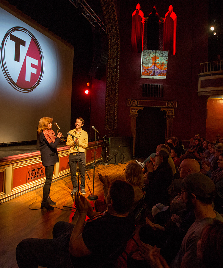 On stage at the True/False Film Fest